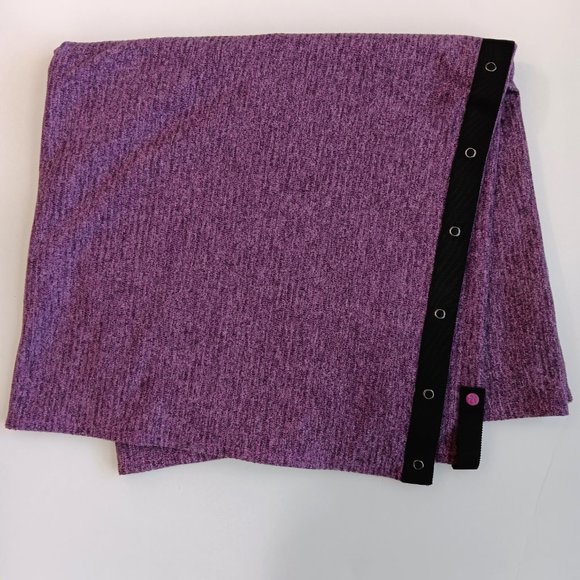 Lululemon Mini Check Pique Ultra Violet Heathered Black Vinyasa Scarf *Rulu OS - Picture 1 of 8